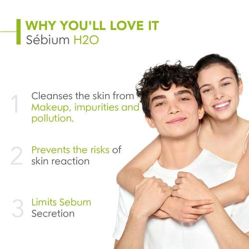 Bioderma: SÃ©bium H2O Purifying Micellar Cleansing Water and Makeup Removing Solution for Combination to Oily Skin 100 ml
