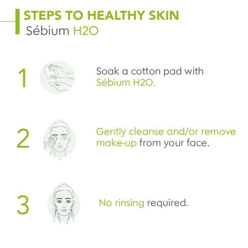 Bioderma: Bioderma SÃ©bium H2O Purifying Micellar Cleansing Water and Makeup Removing Solution for Combination to Oily Skin 250 ml