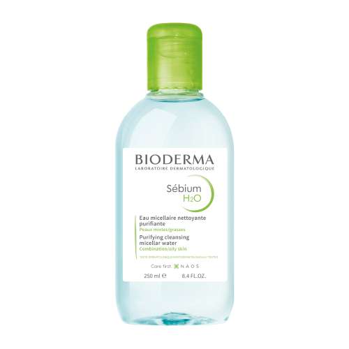 Bioderma: Bioderma SÃ©bium H2O Purifying Micellar Cleansing Water and Makeup Removing Solution for Combination to Oily Skin 250 ml