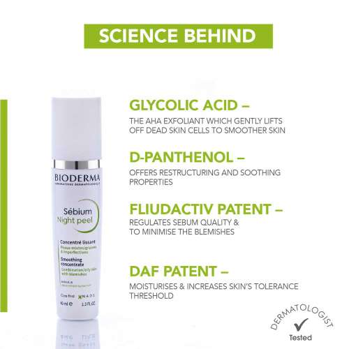 Bioderma: Sebium Night Peel Smoothing Concentrate, 40ml