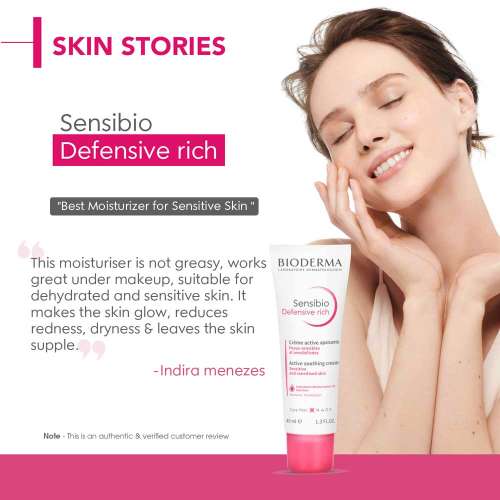 Bioderma: Sensibio Defensive Rich Active Soothing Cream Hydration/Moisturisation 12h Nutrition, 40ml