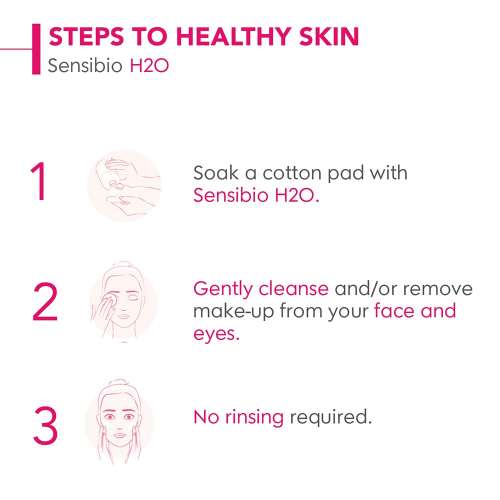 Bioderma: Sensibio H2O Daily Soothing Cleanser, Make up Pollution & Impurities Remover Face Eyes Sensitive skin 500ml