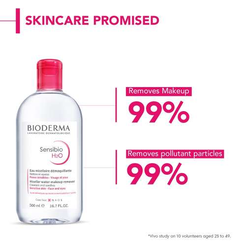 Bioderma: Sensibio H2O Daily Soothing Cleanser, Make up Pollution & Impurities Remover Face Eyes Sensitive skin, 500ml Bioderma: Sensibio H2O Daily Soothing Cleanser, Make up Pollution & Impurities Remover Face Eyes Sensitive skin, 500ml