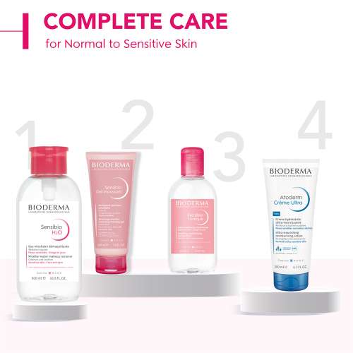 Bioderma: Sensibio H2O Daily Soothing Cleanser, Make up Pollution & Impurities Remover Face Eyes Sensitive skin 500ml