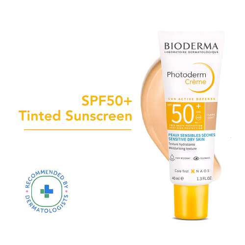 Bioderma: Bioderma Photoderm CrÃ¨me Claire SPF 50+ PA++++ Tinted Sunscreen with 8H Hydration | In Vivo Tested