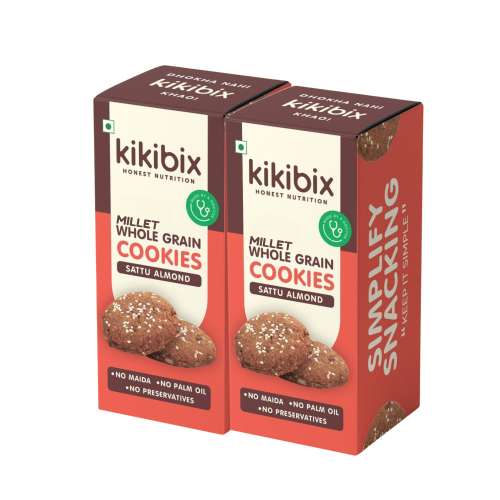 Kikibix: Protein Almond Cookies - 260 gm (Pack of 2)