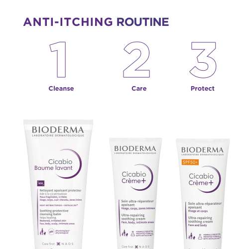Bioderma: Cicabio SPF 50+ Repairing Cream For Damaged Skin - Water-Proof & Scar Treatment   40ml