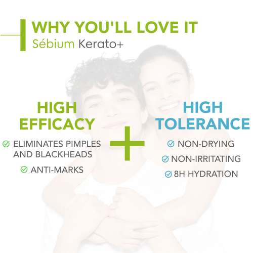 Bioderma: Anti-Blemish Gel Cream Sebium Kerato+ Spot Corrector Eliminates Pimples & Blackheads 30ml