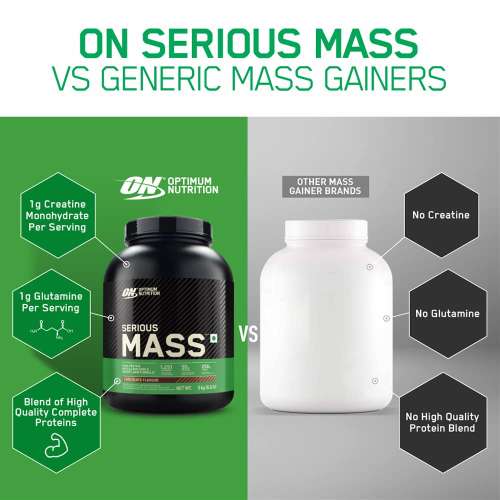 Optimum Nutrition: Serious Mass Weight Gainer Powder - 1kg - Vanilla