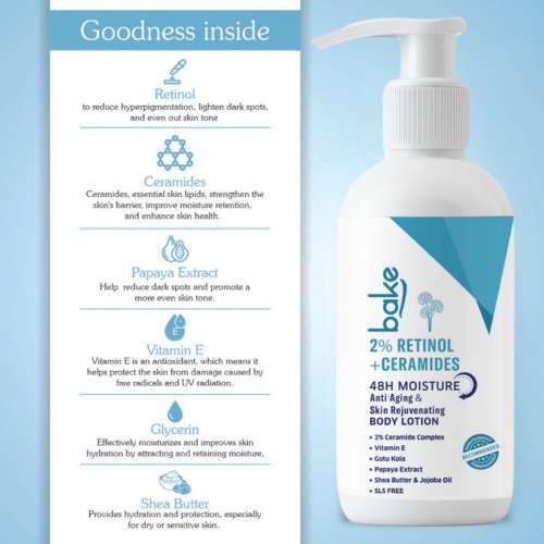 Bake Cosmetics: 1% Retinol + Ceramides Body Lotion Bake Cosmetics: 1% Retinol + Ceramides Body Lotion