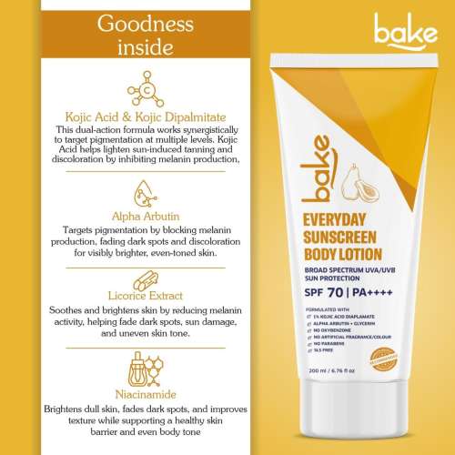 Bake Cosmetics: Everyday Sunscreen Body Lotion SPF 50 PA+++
