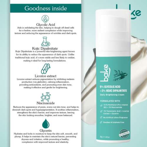 Bake Cosmetics: 6% Glycolic Acid Cream SPF 30 PA+++ (30ml)