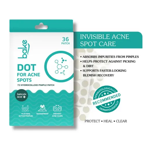 Bake Cosmetics: 2% Salicylic Acid Pimple Patches for Active Acne & Acne Prone Skin With Hydrocolloid Waterproof Patches -Pack of 36