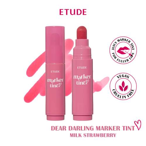 Etude: Dear Darling Marker Tint 04 Milk Strawberry 3.5gm