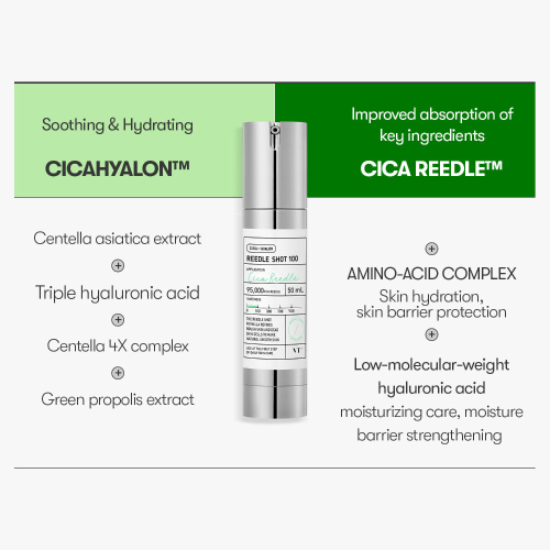 VT Cosmetics: Reedle Shot 100 | Micro-Needling | Skin Renewal | Pore Refinement | Daily Essence | 50ml