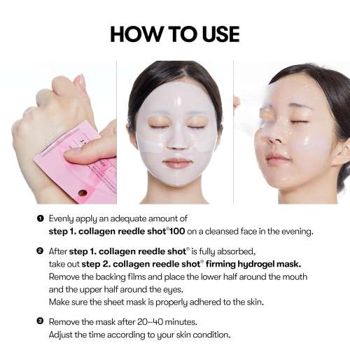 VT Cosmetics: Collagen Reedle Shot 100 & 2-step Hydrogel Mask   33gm