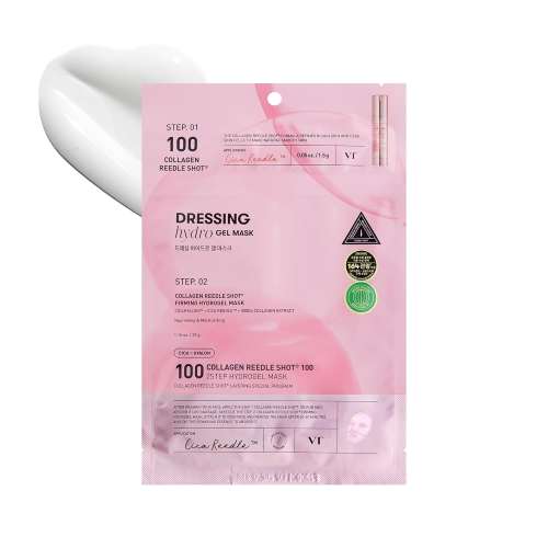 VT Cosmetics: Collagen Reedle Shot 100 & 2-step Hydrogel Mask   33gm
