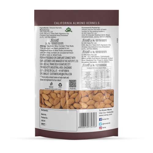Nutraj: California Almonds - Pack of 2 - 250gm
