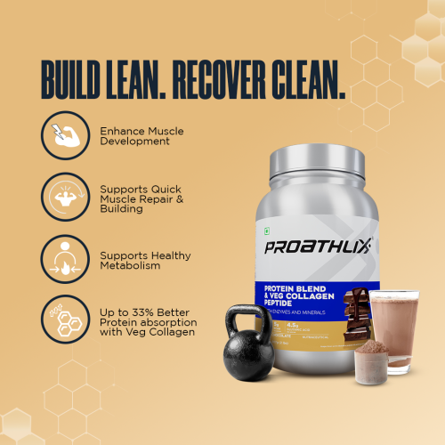 Proathlix: Protein Blend & Veg Collagen Peptide 907gm
