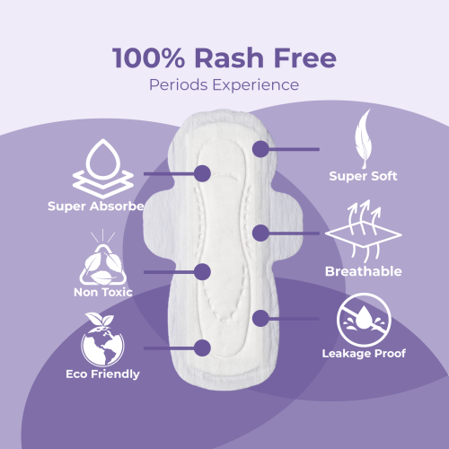 Saathi: Biodegradable Bamboo XL ( 290MM ) Sanitary Pads  Pack of 12 X 1 - 12 Pads (Medium)