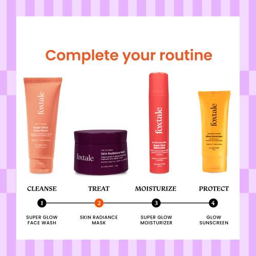 Foxtale: De-Tan Skin Radiance Mask, With Lactic Acid, Brazilian Purple Clay & Kaolin Clay   75ml Foxtale: De-Tan Skin Radiance Mask, With Lactic Acid, Brazilian Purple Clay & Kaolin Clay   75ml