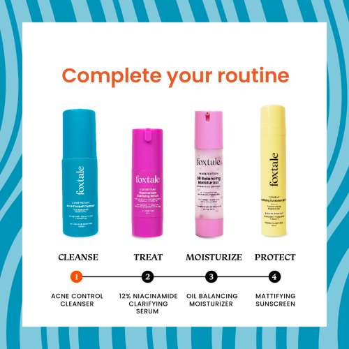 Foxtale:  Acne Control Cleanser with Salicylic Acid & Niacinamide   100ml