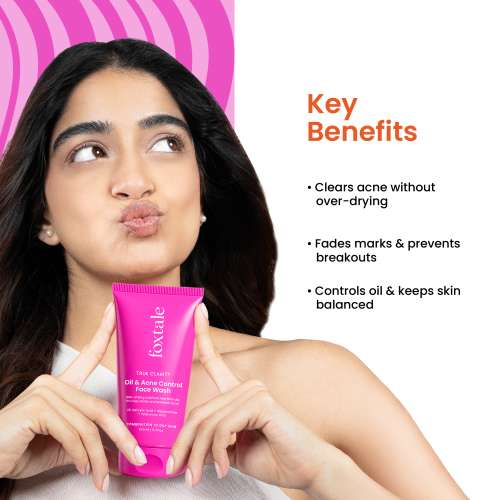 Foxtale: True Clarity Oil And Acne Control Face Wash  150ml Foxtale: True Clarity Oil And Acne Control Face Wash  150ml