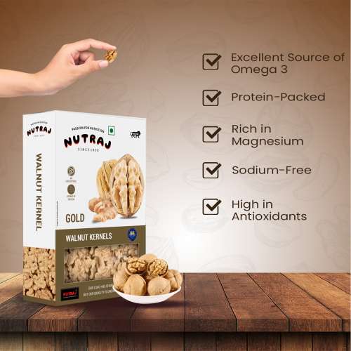 Nutraj: Gold Walnut Kernels - Pack of 2 - 250gm each