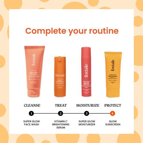 Foxtale: Glow Sunscreen SPF 50 PA++++ with Vitamin C & Niacinamide for a Dewy Glow  50ml Foxtale: Glow Sunscreen SPF 50 PA++++ with Vitamin C & Niacinamide for a Dewy Glow  50ml