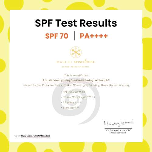Foxtale: Dewy Sunscreen SPF 70 PA++++ With Niacinamide + Provitamin B5 + Vitamin E   50ml Foxtale: Dewy Sunscreen SPF 70 PA++++ With Niacinamide + Provitamin B5 + Vitamin E   50ml