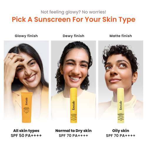 Foxtale: Glow Sunscreen SPF 50 PA++++ with Vitamin C & Niacinamide for a Dewy Glow  50ml Foxtale: Glow Sunscreen SPF 50 PA++++ with Vitamin C & Niacinamide for a Dewy Glow  50ml