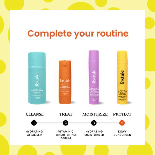 Foxtale: Dewy Sunscreen SPF 70 PA++++ With Niacinamide + Provitamin B5 + Vitamin E   50ml Foxtale: Dewy Sunscreen SPF 70 PA++++ With Niacinamide + Provitamin B5 + Vitamin E   50ml