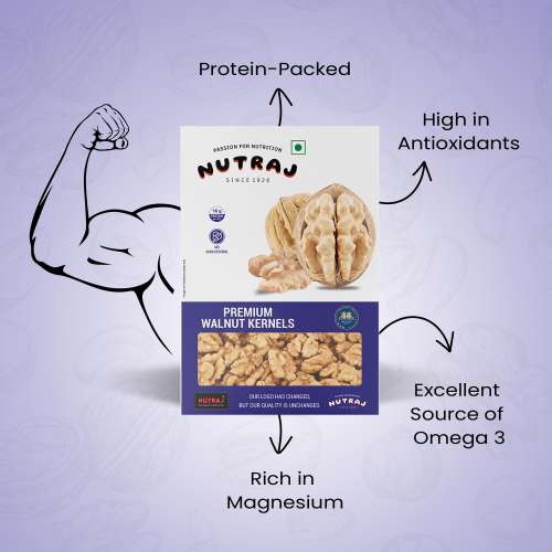 Nutraj: California Walnut Kernels 600gm (200gm x 3), Akhrot Giri, Akhrot