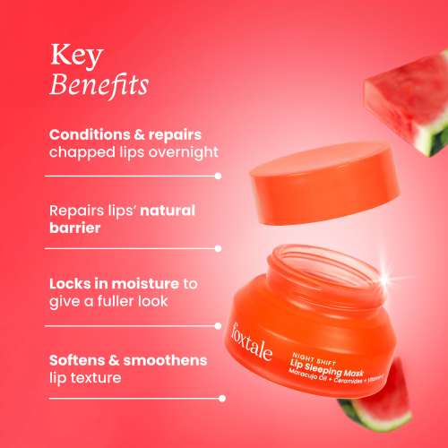 Foxtale: Lip Sleeping Mask Maracuja Oil & Watermelon Flavour   12ml