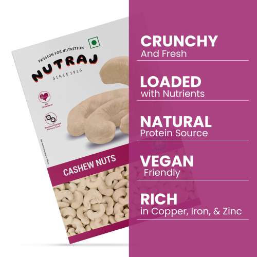Nutraj: Cashew Nuts (Plain) W240 - 200gm