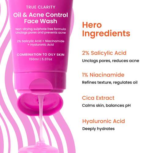 Foxtale: True Clarity Oil And Acne Control Face Wash  150ml