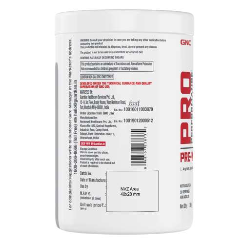 GNC: Pro Performance Pre-Workout Fruit Punch 360gm