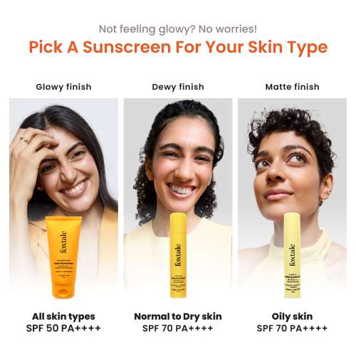 Foxtale: Glow Sunscreen SPF 50 PA++++ with Vitamin C & Niacinamide  80ml Foxtale: Glow Sunscreen SPF 50 PA++++ with Vitamin C & Niacinamide  80ml