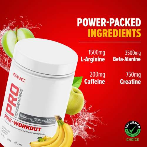GNC: Pro Performance Pre-Workout Fruit Punch 360gm