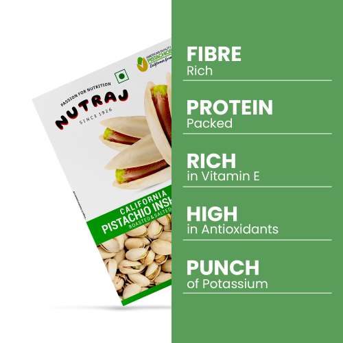 Nutraj: Pistachios Inshell Roasted Salted 200gm, Pista