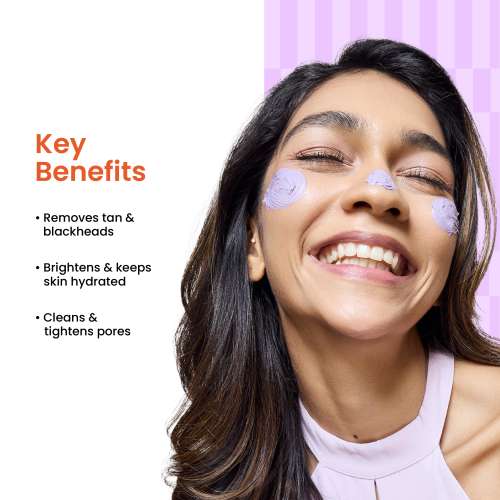 Foxtale: De-Tan Skin Radiance Mask, With Lactic Acid, Brazilian Purple Clay & Kaolin Clay   75ml Foxtale: De-Tan Skin Radiance Mask, With Lactic Acid, Brazilian Purple Clay & Kaolin Clay   75ml