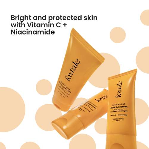 Foxtale: Glow Sunscreen SPF 50 PA++++ with Vitamin C & Niacinamide for a Dewy Glow  50ml Foxtale: Glow Sunscreen SPF 50 PA++++ with Vitamin C & Niacinamide for a Dewy Glow  50ml
