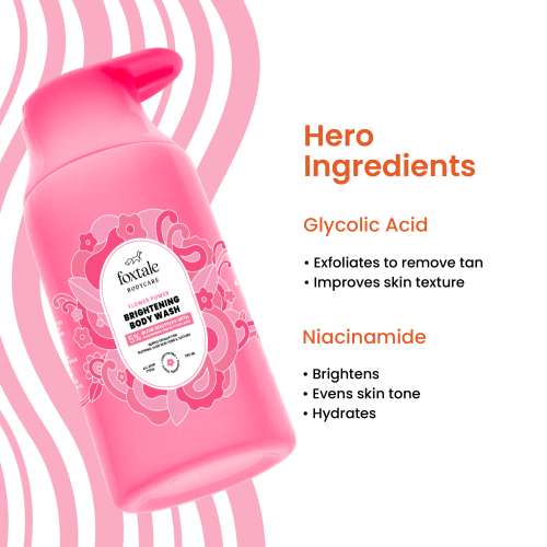 Foxtale: Brightening Body Wash With Glycolic Acid & Niacinamide For Glowing Skin   250ml