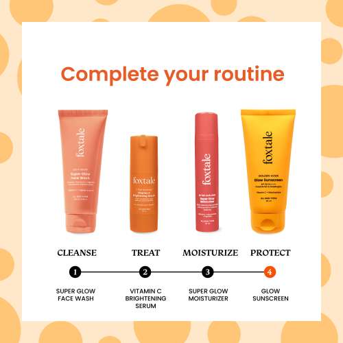 Foxtale: Glow Sunscreen SPF 50 PA++++ with Vitamin C & Niacinamide  80ml Foxtale: Glow Sunscreen SPF 50 PA++++ with Vitamin C & Niacinamide  80ml