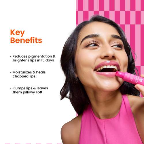 Foxtale: Brightening Lip Balm With Peptides, Vitamin C & Hyaluronic Acid Bubblegum Pink Glaze 12ml