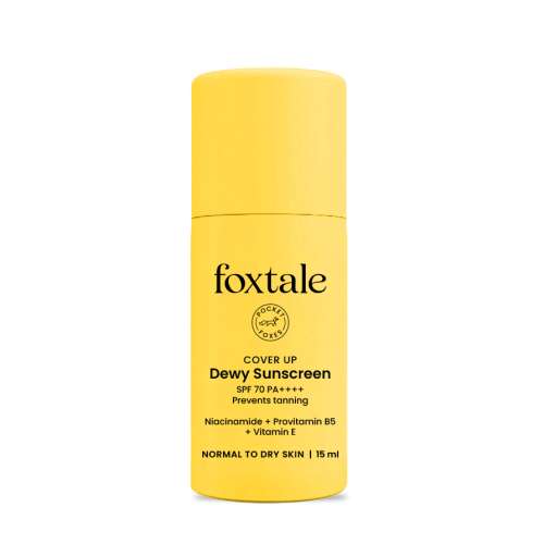 Foxtale: Dewy Sunscreen SPF 70 PA++++ With Niacinamide + Provitamin B5 + Vitamin E   15ml Foxtale: Dewy Sunscreen SPF 70 PA++++ With Niacinamide + Provitamin B5 + Vitamin E   15ml