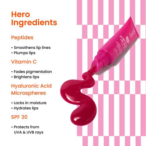 Foxtale: Brightening Lip Balm With Peptides, Vitamin C & Hyaluronic Acid Bubblegum Pink Glaze 12ml