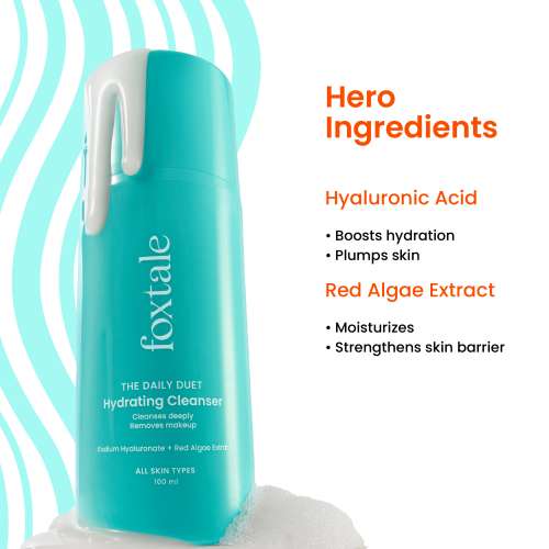 Foxtale: Hydrating Cleanser And Make-Up Remover, With Hyaluronic Acid   100ml Foxtale: Hydrating Cleanser And Make-Up Remover, With Hyaluronic Acid   100ml