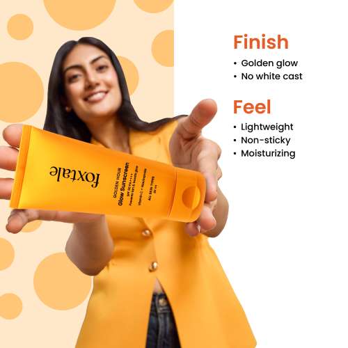 Foxtale: Glow Sunscreen SPF 50 PA++++ with Vitamin C & Niacinamide 80ml