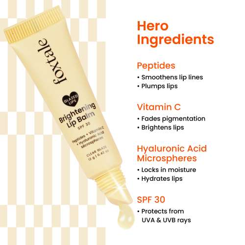 Foxtale: Brightening Lip Balm With Peptides, Vitamin C & Hyaluronic Acid - Clear Glaze 12ml